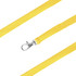 A yellow bootlace lanyard with a silver clip, suitable for holding ID cards or badges.