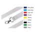 A Nylon lanyard in various colours including navy blue, light blue, light red, purple, yellow, white, black, green, and grey, with a metal clasp.