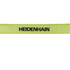 A bright yellow poly satin lanyard featuring a logo in black text.