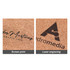 Custom shaped cork mouse mat featuring a natural cork surface, screen printed and laser engraved logos in black.