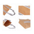 A small washable kraft paper bag in light brown with a cotton handle and grey accents. It features an interior view and different angles.
