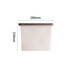 A silicone reusable storage pouch in white with a brown lid, measuring 280mm by 230mm. Features a logo.