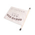 A reusable linen bread bag in natural colour, featuring a clip closure and a logo design.