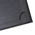 A black custom menu with a smooth finish and a curved cut detail in one corner.