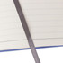 A B5 notebook with a full colour cardboard cover, featuring lined pages and a grey ribbon bookmark.