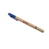 A paper tube highlighter with a blue tip and a natural brown casing, featuring a logo.