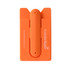 An orange Smart Wallet Stand featuring a logo, designed to hold phones and cards securely.