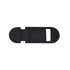 A black tablet webcam cover with a sliding mechanism for privacy protection. It has a simple, streamlined design.