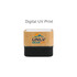 A bamboo Bluetooth wireless speaker featuring a black base and digital UV print, with control buttons on the front.