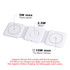 A white, 3-in-1 foldable MagSafe wireless charger with space for a phone, AirPods, and an Apple Watch.