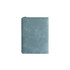 A blue multifunctional PU leather passport holder featuring a logo, with a sleek and minimalist design.