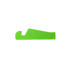 A V-shaped green stand for iPhones and iPads, featuring a sleek design and a logo.