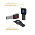 A square lighting flash drive in black and silver with a logo, featuring two laser engraving options.