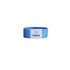 A blue stretchy wristband featuring a logo. It has a smooth texture and is designed for events.