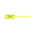 A bright yellow tabbed disposable PVC wristband featuring multiple cup icons and a logo. Suitable for events.