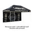 A large black marquee featuring one printed side wall and a logo. Sized at 3x6M (10x20ft).