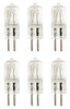 (6)-Bulbs 25 Watt GY6.35 120V 25W GX6.35 110 Volt 25Watt G6.35 Bi Pin T4 Light Bulb Anyray A1601Y