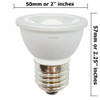 2-LED Light Bulbs HR16 120V E27 MR-16 JDR C Hood Lamp Short Neck E26 (Cool White)