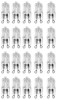 (20)-Bulbs 20 Watt G9 T4 120V Clear Bulb, Under cabinet 120-Volt 20W G9 Base, G9 Bulb 20Watt Anyray A1712S