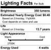 Anyray (2)-Pack 4W LED Filament 40W A15 (40-Watts Equivalent) Appliance Freezer Refrigerator Light Bulb E26