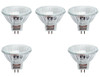 (5)-bulbs MR11 12V 8W Clear Christmas Decorations Reflector Fiber Optic Light Bulb 12Volts 8-Watts Anyray A2001Y