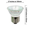 Anyray A1875Y (2-Bulbs) HR16 120V 25W E27/E26 MR-16 25 Watt JDR C Halogen Bulb Lamp HR 16 with Lens (25 Watts)