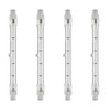 (4)-Bulbs 500W J-Type J500W 4 3/4 Inch 118mm T3 R7S RSC Quartz Lamps Double Ended Contact 120V