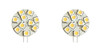 Anyray (2-Pack) Disc Type G4 Base 12V 10-LED Light Bulb Two Side Pins 10 Watt Halogen Replacement for Boats, RV Campers, Trailers and Under-cabinet Lights Warm White Color