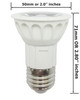 Anyray 1-Led Bulb JDR Light Bulb 120V - Green Color - 5W=(50W Halogen Replacement) E26 / E27 Medium Base 130V