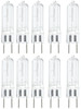 (10) Bulbs, G8 Halogen Bulb, 75W Halogen Bi-Pin Bulb, G8 Base, 110 - 130 Volt, 75W JCD Type Light Bulb
