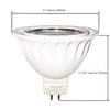 Anyray 1-LED Bulb Dimmable 5W GU5.3 MR16 Equal to 20W Halogen Bulb, 12 VAC/DC, Cool White Color