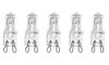 Anyray A1714Y (5)-Pack G9 25w bulb 25-Watt Crispy Halogen Light Bulbs T4 25Watt Looped Pin Clear 110V-130 Volt