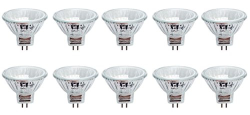 Anyray A1868Y (10-lamps) Clear MR11 12Volt 10Watt Precision Halogen  Reflector Fiber Optic Light Bulb 10W