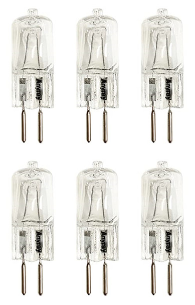 (6)-Bulbs 25 Watt GY6.35 120V 25W GX6.35 110 Volt 25Watt G6.35 Bi Pin T4 Light Bulb Anyray A1601Y
