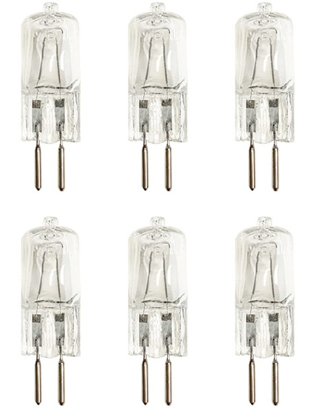 (6)-Bulbs Anyray Replacement Bulb for GX5.3 Candle Warmer lamp G5.3 110V 35W (2-Pins) 120 Volts 35-Watts