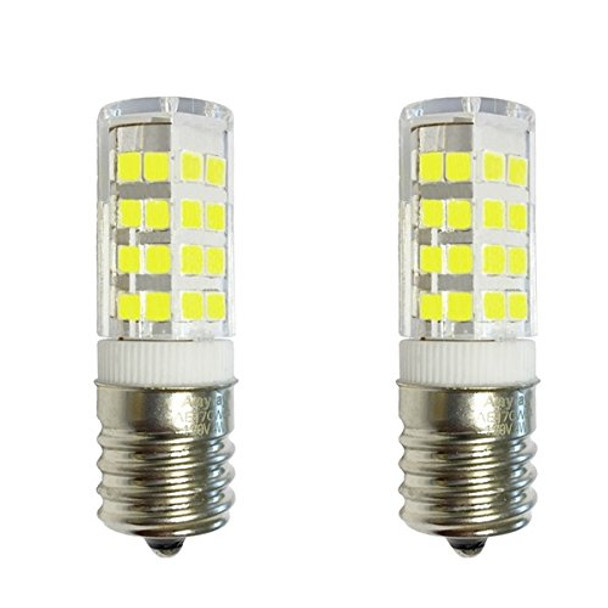 2-Bulbs E17 LED Bulb for Microwave Oven, Freezer, Under-Microwave Stove light 40W-Equival (Cool White 6000K)