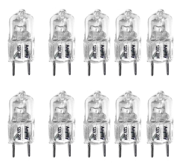 (10)-Bulbs 20 Watt XENON G8 20w 120V T4 Light Bulbs JCD Type 120 Volt 20Watt Less Than 35mm = 1.38 Inch Anyray A1700X