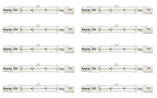 (10)-Bulbs 250W Short 120V 250 Watt J78 DE T3 78mm Halogen Lamp 3" inch long Anyray A1838Y