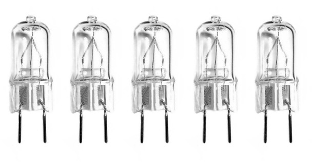 Anyray (5-Pack) 25W G8 25 Watt Halogen G8.6 BI-PIN 25Watt Light Bulbs