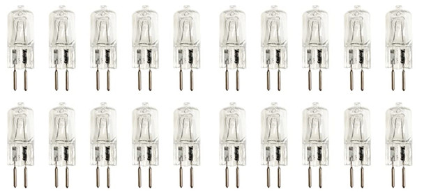 Anyray A1600Y (20)-Pack 20W GY6.35 120V 110 Volt 20Watt G6.35 Bi Pin T4 Light Bulb 20 Watt