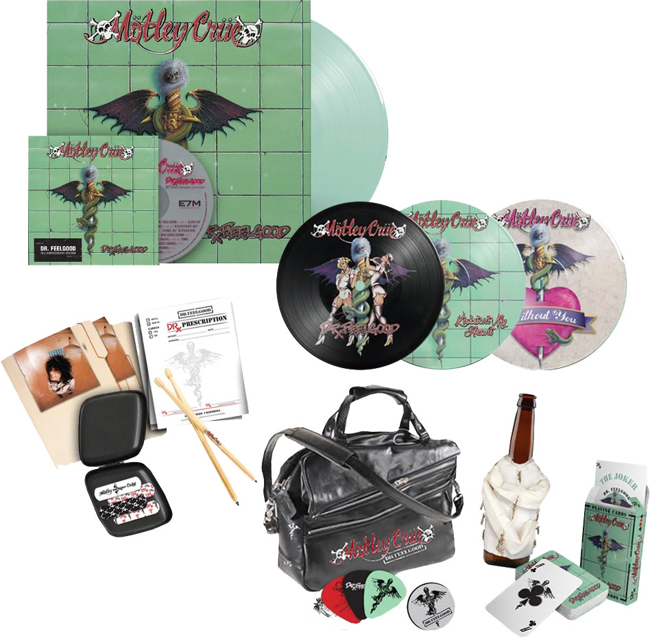 Motley Crue Dr. Feelgood (30th Anniversary) LP, CD & 3 7