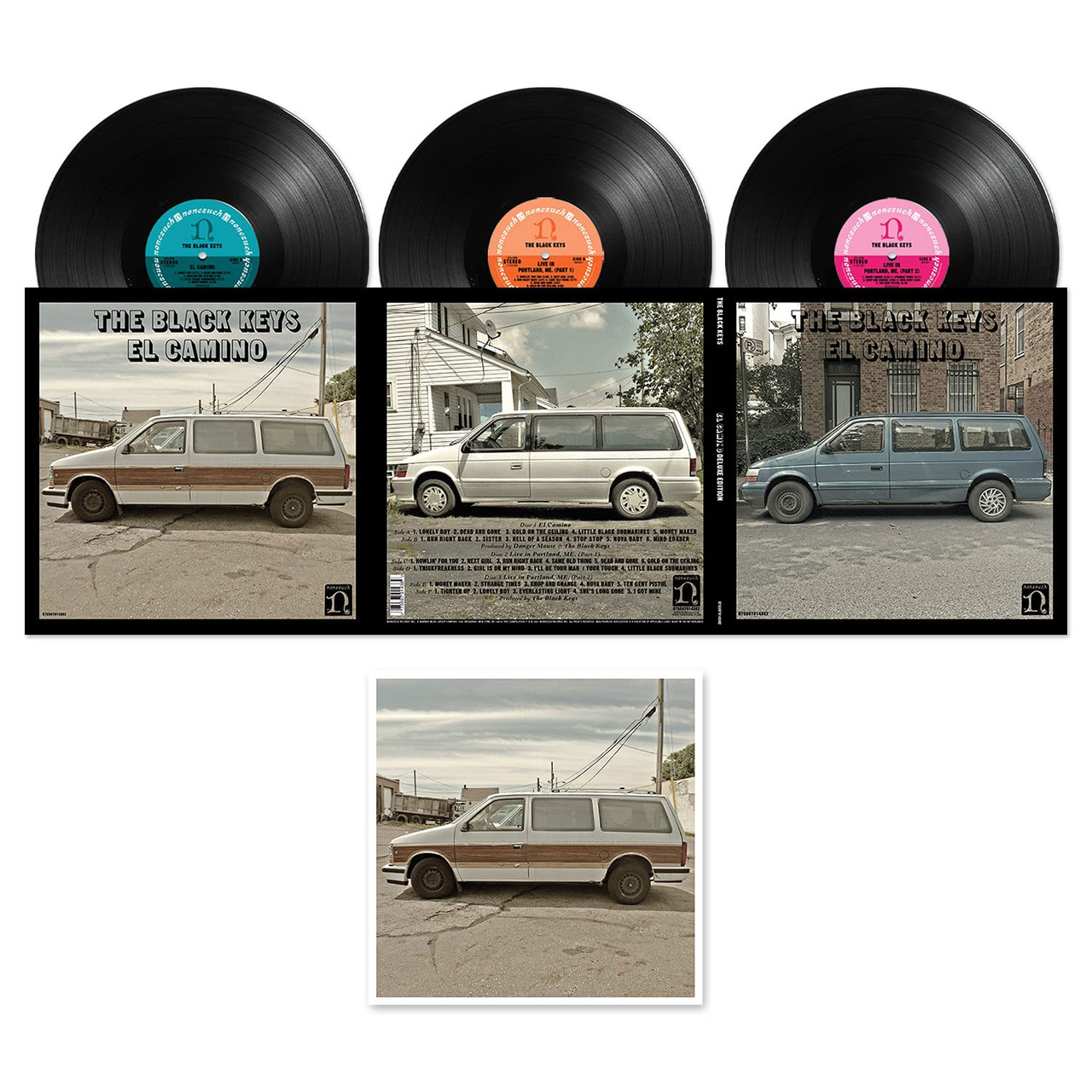 The Black Keys ‎- El Camino 3 x LP DELUXE EDITION VINYL RECORD - Blue Van  Cover 