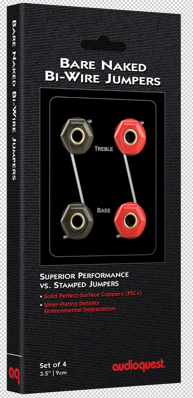 AudioQuest Bare Naked Bi-Wire Jumpers (Set of 4)