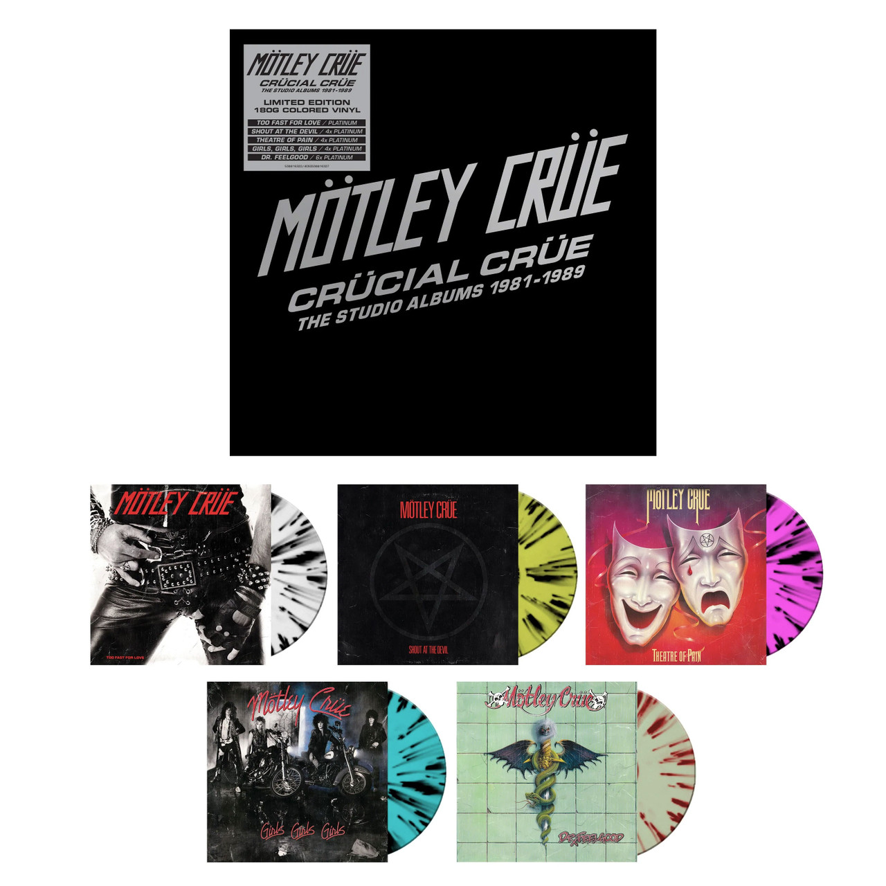 Motley Crue Crucial Crue - The Studio Albums 1981-1989 180g 5LP