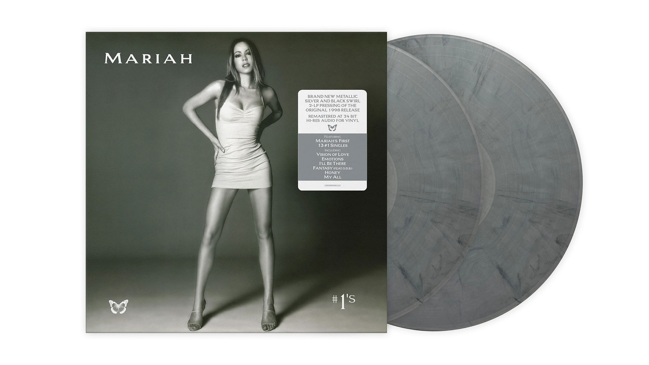 Mariah Carey #1's 2LP (Metallic Silver & Black Swirl Vinyl)