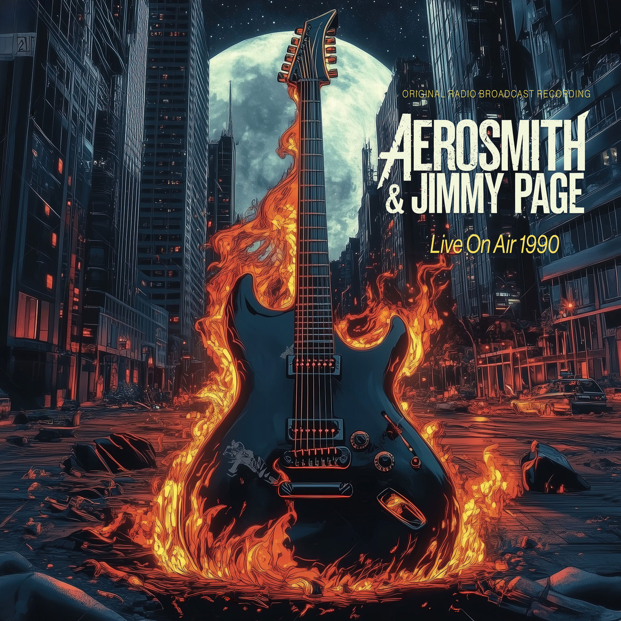 Aerosmith & Jimmy Page Live On Air 1990 LP (Orange Vinyl)