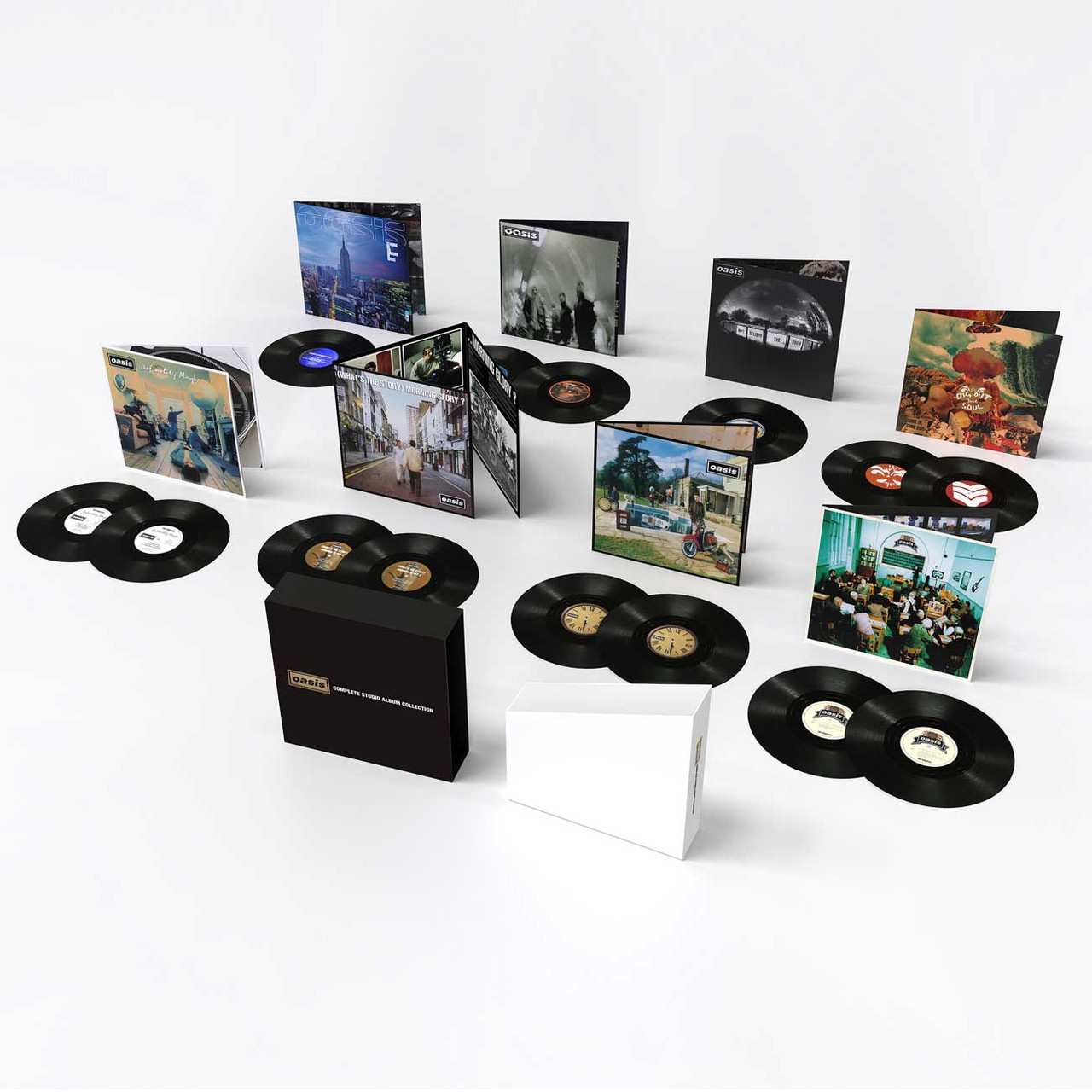 【限定版メガジャケ付きLP】OASIS アナログ各2枚組アルバム4組セット 限定版メガジャケ付きLP】OASIS アナログ各2枚組アルバム4組セット