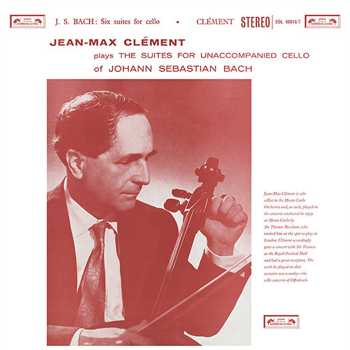 Jean-Max Clement Bach Six Suites For Unaccompanied Cello Numbered Limited Edition 180g Direct Metal Master Import 2LP 2