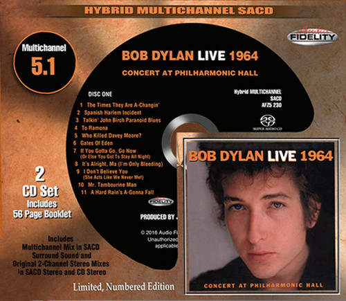 Bob Dylan Live 1964: Concert At Philharmonic Hall Numbered Limited Edition Hybrid Multi-Channel & Stereo 2SACD 1
