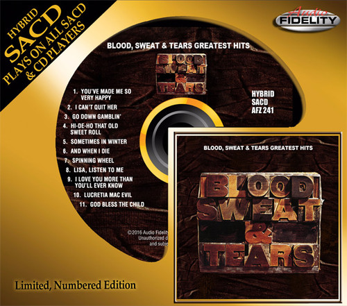 Blood, Sweat & Tears Greatest Hits Numbered Limited Edition Hybrid Stereo SACD 1